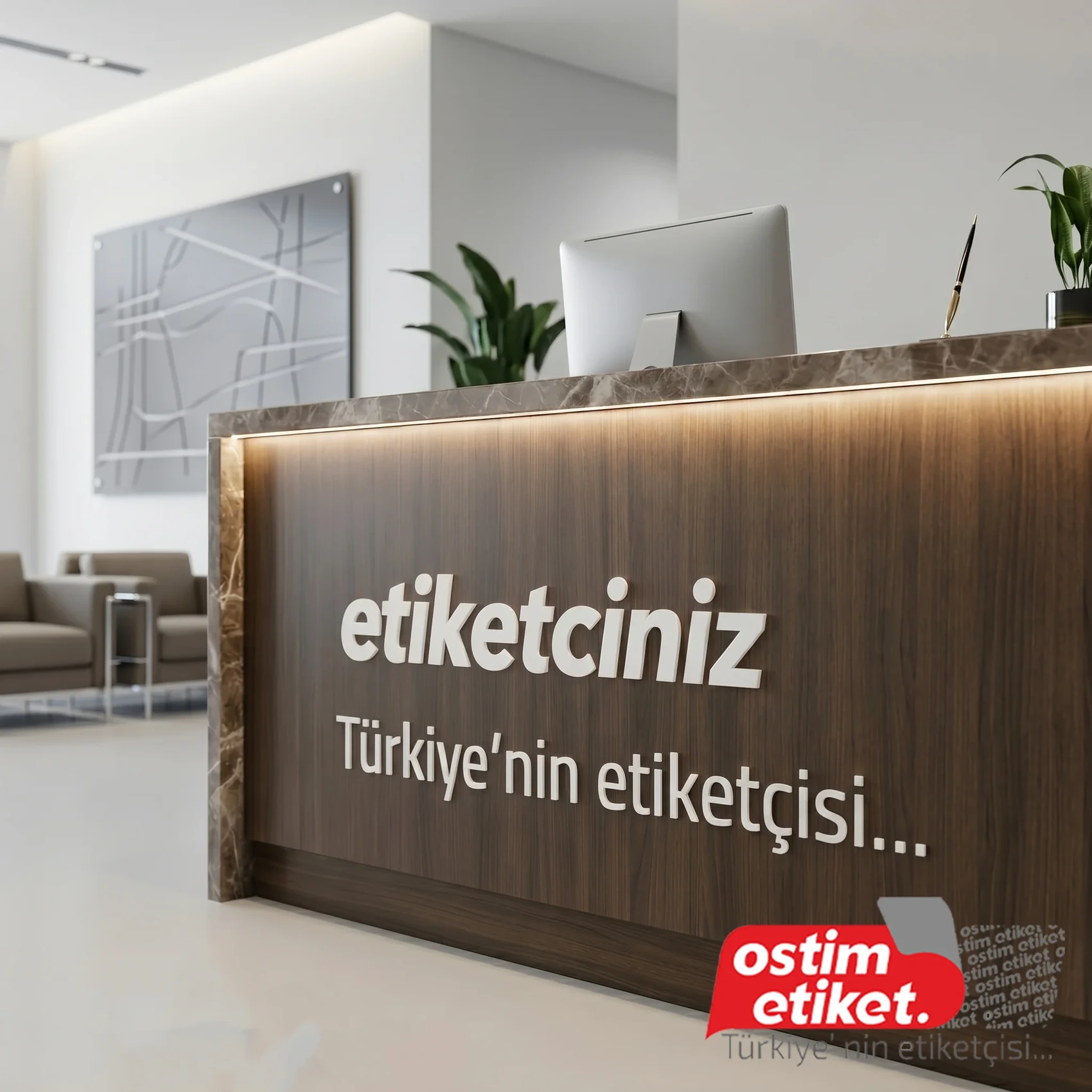 Banko Önü Pleksi Kabartma