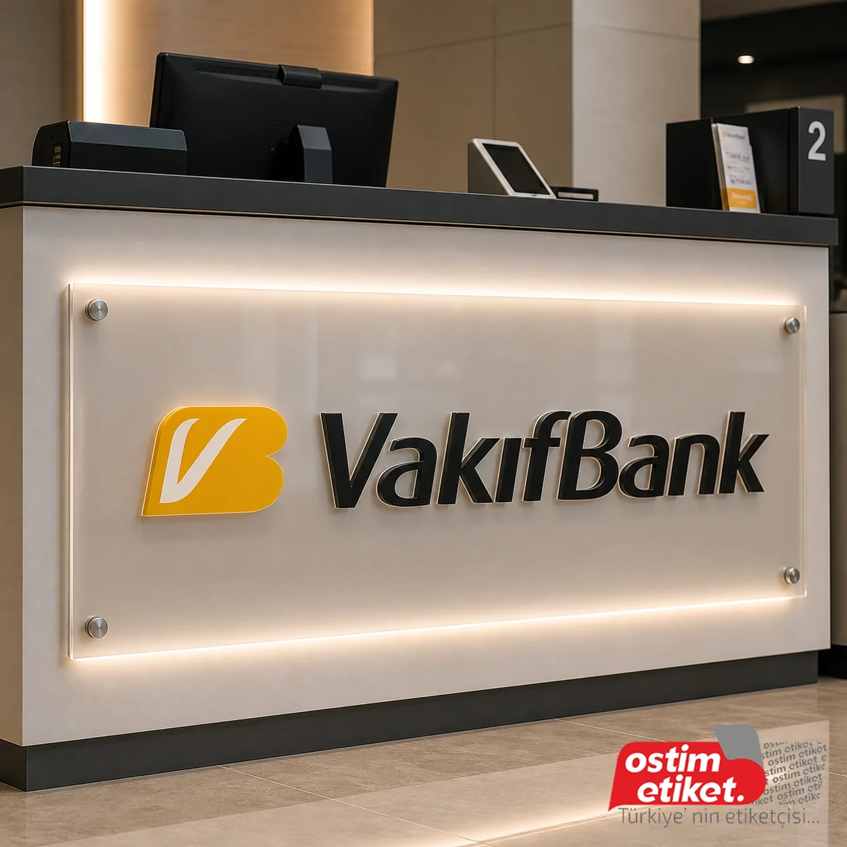 Banko Önü Pleksi Kabartma