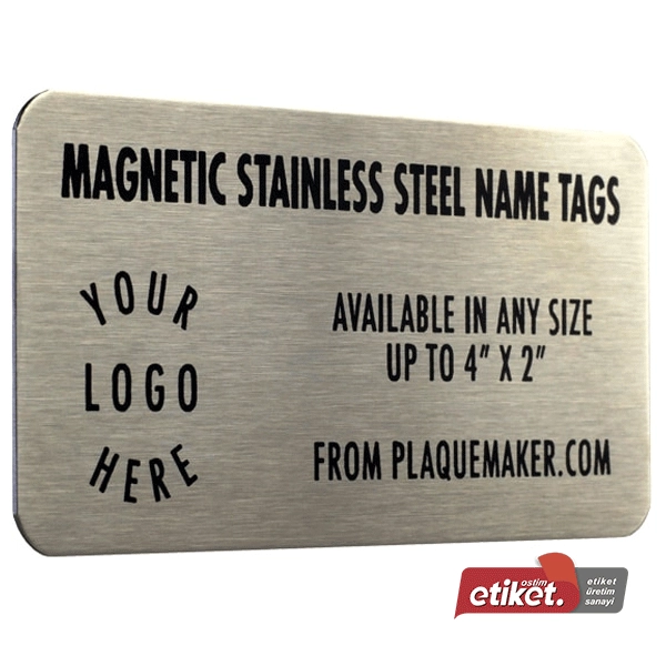 Paslanmaz Metal Etiket