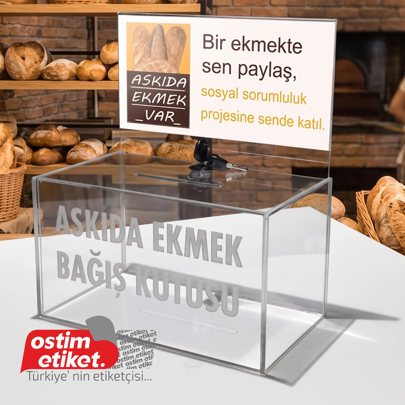 Pleksi Bağış - Sadaka Kutusu