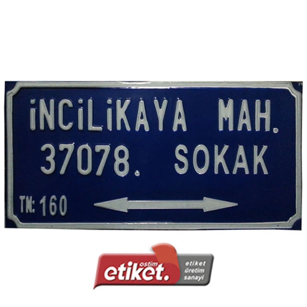 Duvar Tipi Cadde Levhaları
