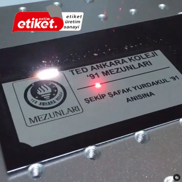 Eloksallı Alüminyum Fiber Lazer Kazıma Etiket