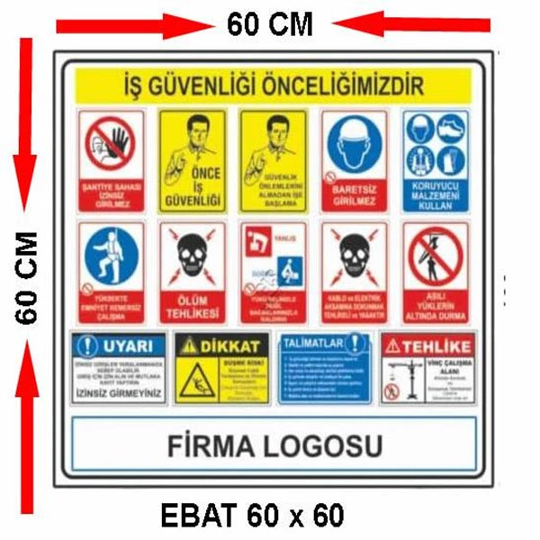 Tehlike Uyarı İşaretleri-İş Güvenliği Levhaları
