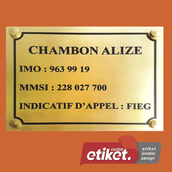 Pirinç Metal Etiket