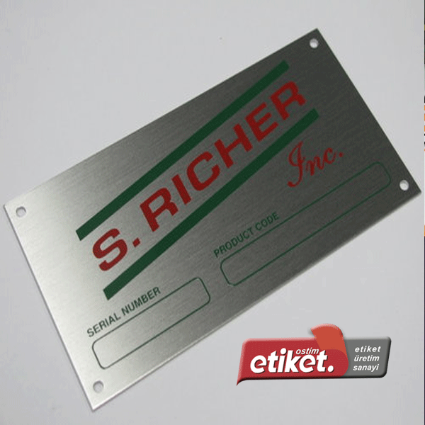 UV (Ultraviyole) Metal Etiket